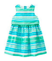 crazy8 green/whitestripe double layer dress